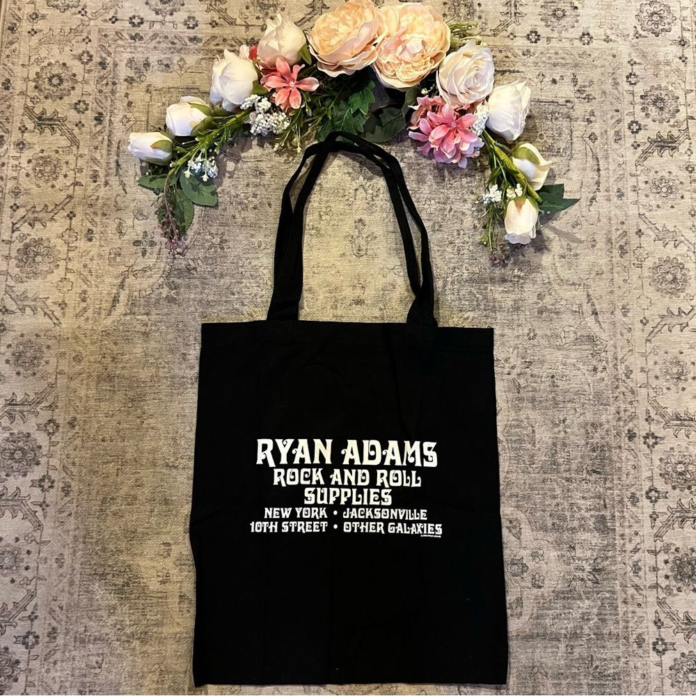 Vintage Ryan Adams Tote Bag Rock and Roll Supplies Black White